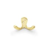 AW773SB - Alexander & Wilks Victorian Double Robe Hook - Satin Brass