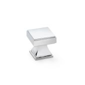 AW806-30-PC - Alexander & Wilks Jesper Square Cabinet Cupboard Knob - Polished Chrome - 30mm
