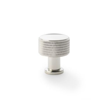 Click Here To Enlarge This Photo Of AW807K-29-PNPVD - Alexander & Wilks  Lucia Knurled Cupboard Knob - Polished Nickel PVD - 29mm