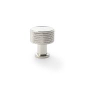 AW807K-29-PNPVD - Alexander & Wilks  Lucia Knurled Cupboard Knob - Polished Nickel PVD - 29mm