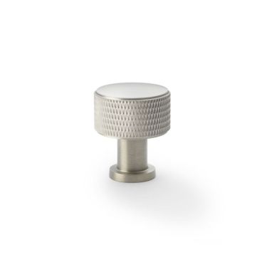 Click Here To Enlarge This Photo Of AW807K-29-SN - Alexander & Wilks  Lucia Knurled Cupboard Knob - Satin Nickel - 29mm