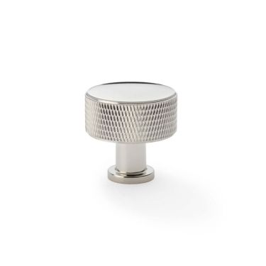 Click Here To Enlarge This Photo Of AW807K-35-PNPVD - Alexander & Wilks  Lucia Knurled Cupboard Knob - Polished Nickel PVD - 35mm