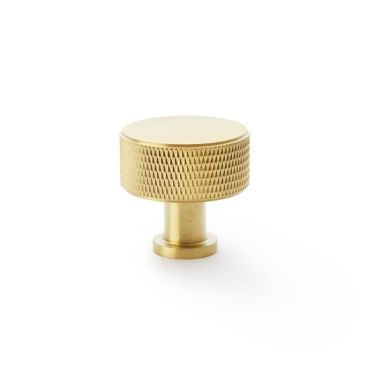 Click Here To Enlarge This Photo Of AW807K-35-SBPVD - Alexander & Wilks  Lucia Knurled Cupboard Knob - Satin Brass PVD - 35mm