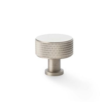 Click Here To Enlarge This Photo Of AW807K-35-SN - Alexander & Wilks  Lucia Knurled Cupboard Knob - Satin Nickel - 35mm