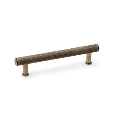 Click Here To Enlarge This Photo Of AW809-128-AB - Alexander & Wilks Crispin Knurled T-bar Cupboard Pull Handle - Antique Brass - 128mm Centres