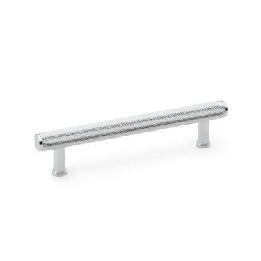 Click Here To Enlarge This Photo Of AW809-128-PC - Alexander & Wilks Crispin Knurled T-bar Cupboard Pull Handle - Polished Chrome - 128mm Centres
