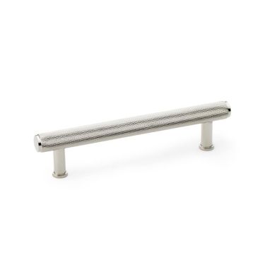 Click Here To Enlarge This Photo Of AW809-128-PN - Alexander & Wilks Crispin Knurled T-bar Cupboard Pull Handle - Polished Nickel - 128mm Centres