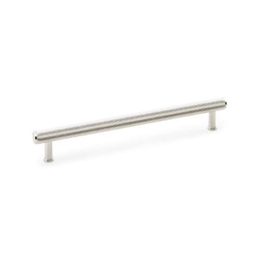 Click Here To Enlarge This Photo Of AW809-224-PN - Alexander & Wilks Crispin Knurled T-bar Cupboard Pull Handle - Polished Nickel - 224mm Centres