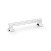 AW813-128-PC - Alexander & Wilks Jesper Square Cabinet Pull Handle - Polished Chrome - 128mm Centres