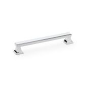AW813-160-PC - Alexander & Wilks Jesper Square Cabinet Pull Handle - Polished Chrome - 160mm Centres