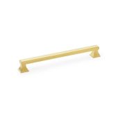 AW813-224-SBPVD - Alexander & Wilks Jesper Square Cabinet Pull Handle - Satin Brass PVD - 224mm Centres