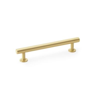 Click Here To Enlarge This Photo Of AW814-128-SB - Alexander & Wilks Round T-Bar Cabinet Pull Handle - Satin Brass - 128mm Centres