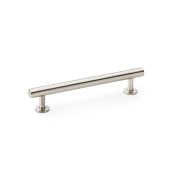 AW814-128-SN - Alexander & Wilks Round T-Bar Cabinet Pull Handle - Satin Nickel - 128mm Centres