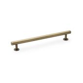 AW814-192-AB - Alexander & Wilks Round T-Bar Cabinet Pull Handle - Antique Brass - 192mm Centres