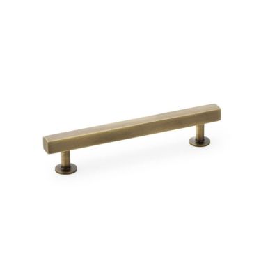 Click Here To Enlarge This Photo Of AW815-128-AB - Alexander & Wilks Square T-Bar Cabinet Pull Handle - Antique Brass - 128mm Centres