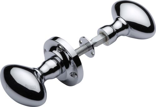 Click Here To Enlarge This Photo Of RIM V960-PC Heritage Brass Suffolk Rim Knob Polished Chrome Finish