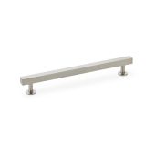 AW815-192-SN - Alexander & Wilks Square T-Bar Cabinet Pull Handle - Satin Nickel - 192mm Centres
