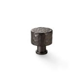 AW816-30-DBZ - Alexander & Wilks Leila Hammered Cupboard Knob - Dark Bronze - 30mm