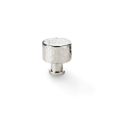 Click Here To Enlarge This Photo Of AW816-30-PN - Alexander & Wilks Leila Hammered Cupboard Knob - Polished Nickel - 30mm