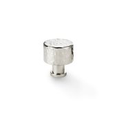 AW816-30-PN - Alexander & Wilks Leila Hammered Cupboard Knob - Polished Nickel - 30mm