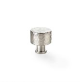 AW816-30-SN - Alexander & Wilks Leila Hammered Cupboard Knob - Satin Nickel - 30mm