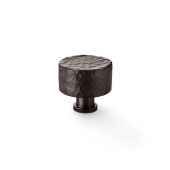 AW816-35-DBZ - Alexander & Wilks Leila Hammered Cupboard Knob - Dark Bronze - 35mm