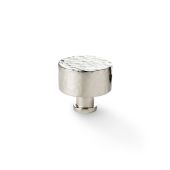 AW816-35-PN - Alexander & Wilks Leila Hammered Cupboard Knob - Polished Nickel - 35mm