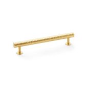 AW817-160-SB - Alexander & Wilks Leila Hammered Cabinet Pull - Satin Brass - 160mm Centres
