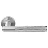 SX5SC - Carlisle Brass Manital 'Syntax' Knurled Lever on Round Rose - Satin Chrome