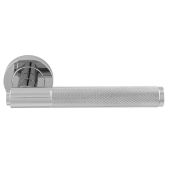 SX5CP - Carlisle Brass Manital 'Syntax' Knurled Lever on Round Rose - Polished Chrome