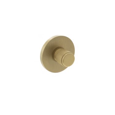 Click Here To Enlarge This Photo Of Atlantic - MHSRKWCSB Millhouse Brass Knurled WC Turn and Release on 5mm Slimline Round Rose - Satin Brass
