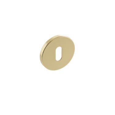 Click Here To Enlarge This Photo Of Atlantic - MHSRKPB Millhouse Brass Key Escutcheons on 5mm Slimline Round Rose - Polished Brass