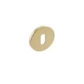 Atlantic - MHSRKPB Millhouse Brass Key Escutcheons on 5mm Slimline Round Rose - Polished Brass