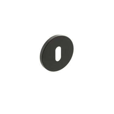 Click Here To Enlarge This Photo Of Atlantic - MHSRKMB Millhouse Brass Key Escutcheons on 5mm Slimline Round Rose - Matt Black