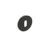 Atlantic - MHSRKMB Millhouse Brass Key Escutcheons on 5mm Slimline Round Rose - Matt Black