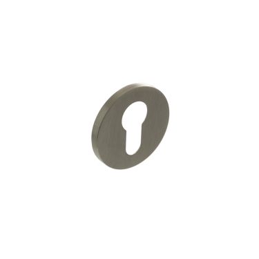 Click Here To Enlarge This Photo Of Atlantic - MHSRESN Millhouse Brass Euro Escutcheons on 5mm Slimline Round Rose - Satin Nickel