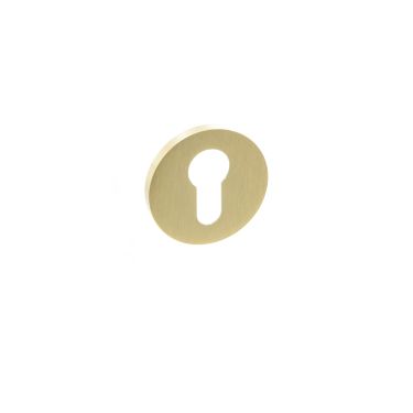 Click Here To Enlarge This Photo Of Atlantic - MHSRESB Millhouse Brass Euro Escutcheons on 5mm Slimline Round Rose - Satin Brass