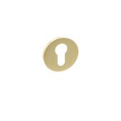 Atlantic - MHSRESB Millhouse Brass Euro Escutcheons on 5mm Slimline Round Rose - Satin Brass
