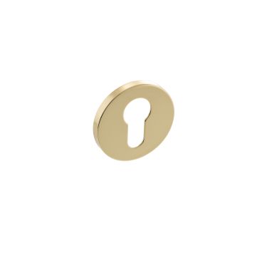 Click Here To Enlarge This Photo Of Atlantic - MHSREPB Millhouse Brass Euro Escutcheons on 5mm Slimline Round Rose - Polished Brass