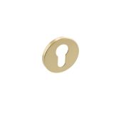 Atlantic - MHSREPB Millhouse Brass Euro Escutcheons on 5mm Slimline Round Rose - Polished Brass