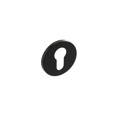 Click Here To Enlarge This Photo Of Atlantic - MHSREMB Millhouse Brass Euro Escutcheons on 5mm Slimline Round Rose - Matt Black