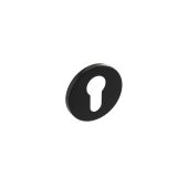 Atlantic - MHSREMB Millhouse Brass Euro Escutcheons on 5mm Slimline Round Rose - Matt Black