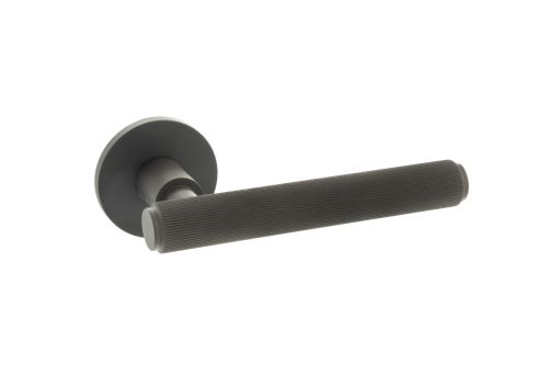 Click Here To Enlarge This Photo Of Atlantic - MHSR250UDB Millhouse Brass 'Stephenson' Designer Lever on 5mm Slimline Round Rose - Urban Dark Bronze