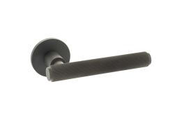 Atlantic - MHSR250UDB Millhouse Brass 'Stephenson' Designer Lever on 5mm Slimline Round Rose - Urban Dark Bronze