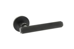 Atlantic - MHSR250MB Millhouse Brass 'Stephenson' Designer Lever on 5mm Slimline Round Rose - Matt Black