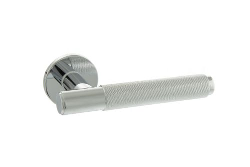 Click Here To Enlarge This Photo Of Atlantic - MHSR100PC Millhouse Brass 'Crompton' Designer Lever on 5mm Slimline Round Rose - Polished Chrome