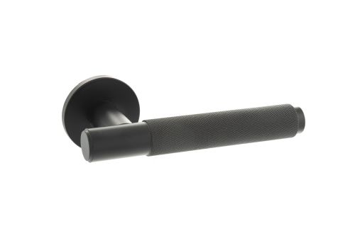 Click Here To Enlarge This Photo Of Atlantic - MHSR100MB Millhouse Brass 'Crompton' Designer Lever on 5mm Slimline Round Rose - Matt Black