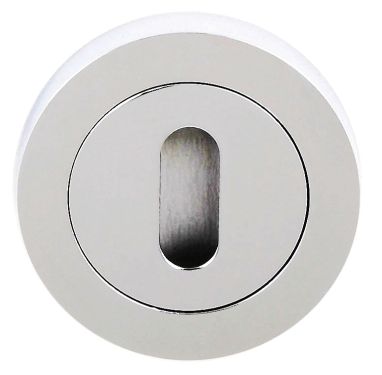Click Here To Enlarge This Photo Of Atlantic - MHRKPC Millhouse Brass Key Escutcheons on Round Rose - Polished Chrome