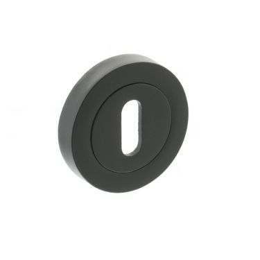 Click Here To Enlarge This Photo Of Atlantic - MHRKMB Millhouse Brass Key Escutcheons on Round Rose - Matt Black