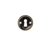 Atlantic - MHRKEPN Millhouse Brass Solid Brass Open Key Hole Escutcheons - Polished Nickel